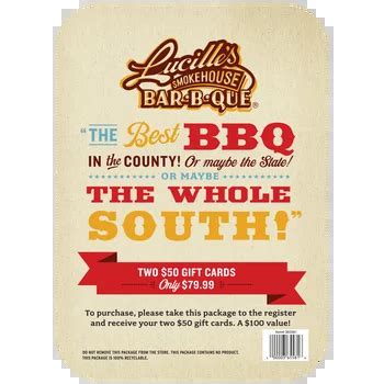 how to send lucille's smokehouse bar gift card